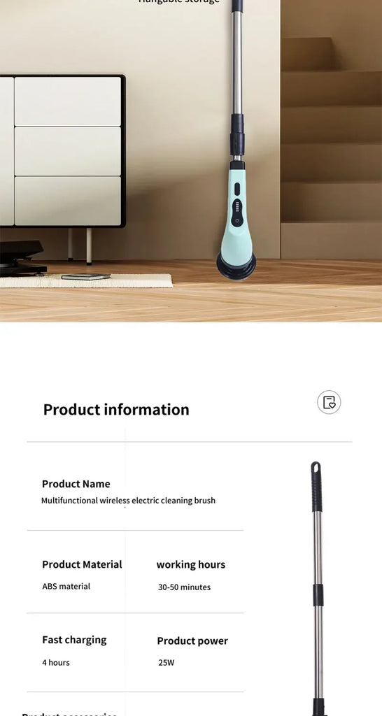 BrushPro 9X – Escova de Limpeza Elétrica Inteligente 9 em 1 - ALL IN. COMPRAS