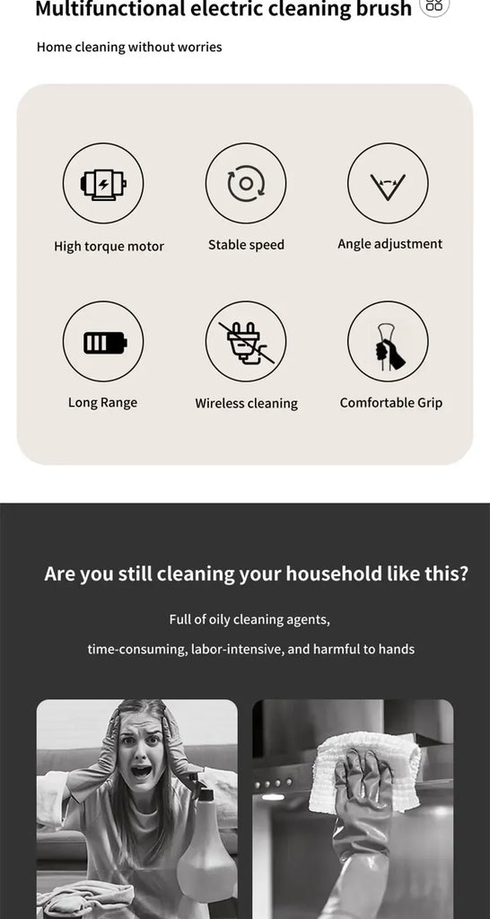 BrushPro 9X – Escova de Limpeza Elétrica Inteligente 9 em 1 - ALL IN. COMPRAS