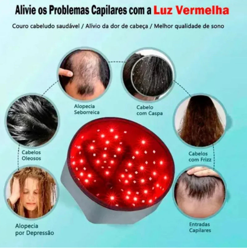 Hair Renew LED – Touca/Capacete Terapêutica com Luz Infravermelha para Crescimento Capilar e Relaxamento - ALL IN. COMPRAS