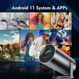 Cine Pro 4K – Projetor Portátil com Android 11, Espelhamento Wi-Fi, Bluetooth e Rotação 180° - ALL IN. COMPRAS