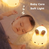 Bunny Light – Luz Noturna de Silicone com Toque e Cores Suaves - ALL IN. COMPRAS