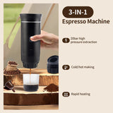 Fast Coffee – Cafeteira Expresso Portátil 3 em 1 Recarregável com Alta Pressão - ALL IN. COMPRAS
