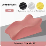 ComfortNest – Travesseiro Ortopédico de Apoio Integral para Cervical, Lombar e Pernas - ALL IN. COMPRAS